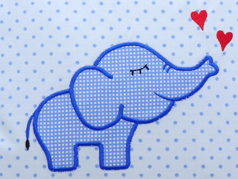 4 Stickdateien Elefant "Maxi" als Applikation im Set für 13x18cm Stickrahmen S401-set-01